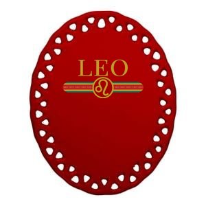 Leo Zodiac Sign Astrology Horoscope Fashion Ceramic Oval Ornament