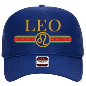 Leo Zodiac Sign Astrology Horoscope Fashion High Crown Mesh Back Trucker Hat