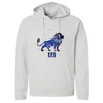 Leo Zodiac Sign Astrology Horoscope Performance Fleece Hoodie