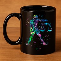 Libra Zodiac Sign Gift 11oz C Handle Ceramic Mug