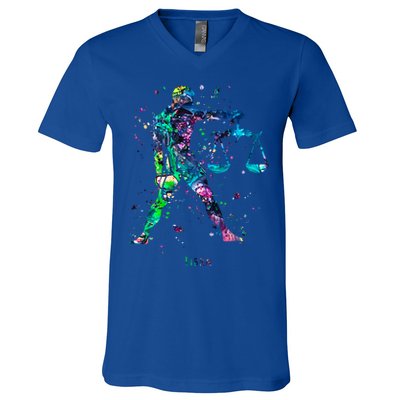 Libra Zodiac Sign Gift V-Neck T-Shirt