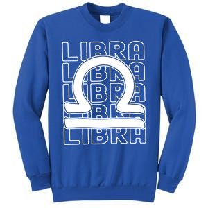 Libra Zodiac Sign Typography Astrology Gift Tall Sweatshirt