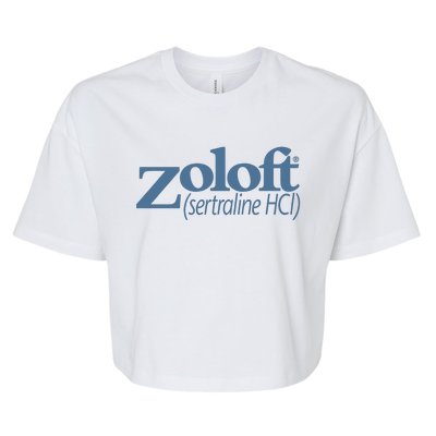 Limited Zoloft Sertraline Hcl Bella+Canvas Jersey Crop Tee