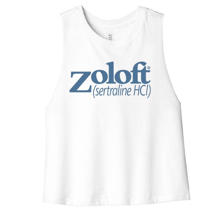 Limited Zoloft Sertraline Hcl Women's Racerback Cropped Tank