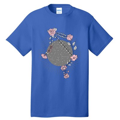 Libra Zodiac Sign Planet Venus Floral Stars Cool Gift Tall T-Shirt