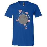 Libra Zodiac Sign Planet Venus Floral Stars Cool Gift V-Neck T-Shirt