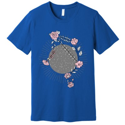 Libra Zodiac Sign Planet Venus Floral Stars Cool Gift Premium T-Shirt