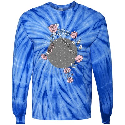 Libra Zodiac Sign Planet Venus Floral Stars Cool Gift Tie-Dye Long Sleeve Shirt