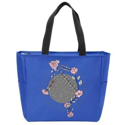 Libra Zodiac Sign Planet Venus Floral Stars Cool Gift Zip Tote Bag