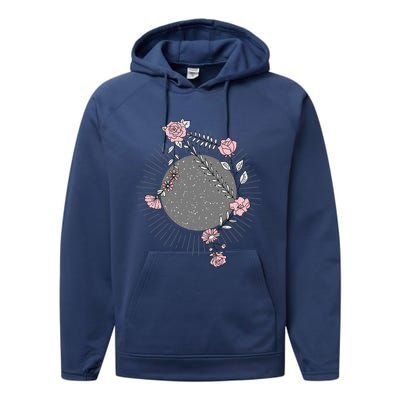 Libra Zodiac Sign Planet Venus Floral Stars Cool Gift Performance Fleece Hoodie