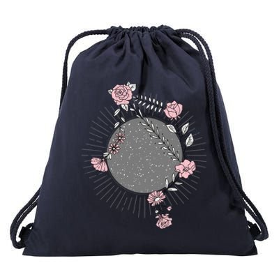 Libra Zodiac Sign Planet Venus Floral Stars Cool Gift Drawstring Bag