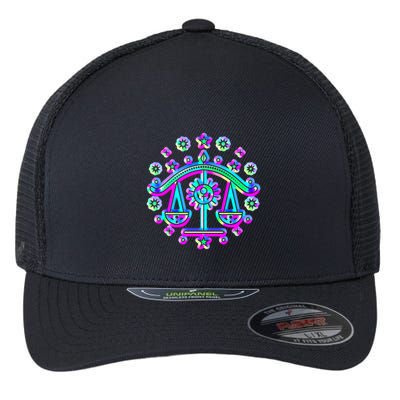 Libra Zodiac Sign Funny Gift Flexfit Unipanel Trucker Cap