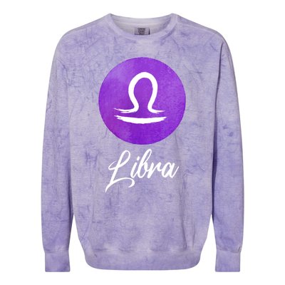 Libra Zodiac Sign Cool Gift Colorblast Crewneck Sweatshirt