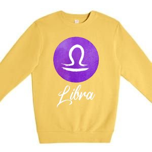 Libra Zodiac Sign Cool Gift Premium Crewneck Sweatshirt