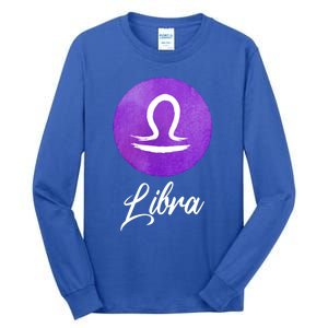 Libra Zodiac Sign Cool Gift Tall Long Sleeve T-Shirt