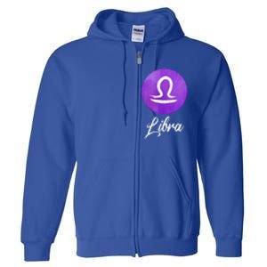 Libra Zodiac Sign Cool Gift Full Zip Hoodie