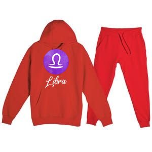 Libra Zodiac Sign Cool Gift Premium Hooded Sweatsuit Set