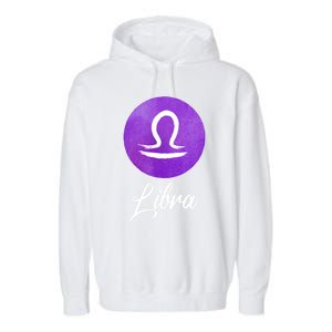 Libra Zodiac Sign Cool Gift Garment-Dyed Fleece Hoodie