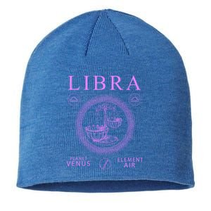 Libra Zodiac Sign Great Gift Sustainable Beanie