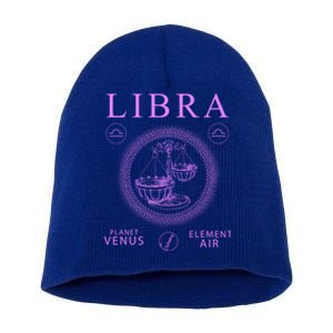 Libra Zodiac Sign Great Gift Short Acrylic Beanie