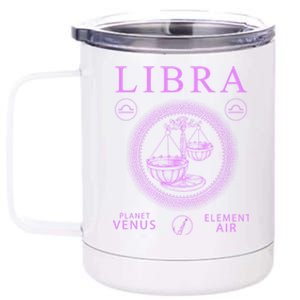 Libra Zodiac Sign Great Gift 12 oz Stainless Steel Tumbler Cup