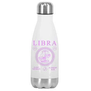 Libra Zodiac Sign Great Gift Stainless Steel Insulated Water Bottle