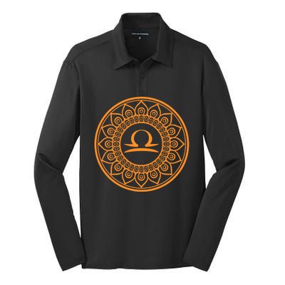 Libra Zodiac Symbol Birthday Astrology Horoscope Sign Meaningful Gift Silk Touch Performance Long Sleeve Polo