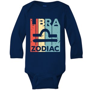 Libra Zodiac Symbol Unisex Gift Baby Long Sleeve Bodysuit