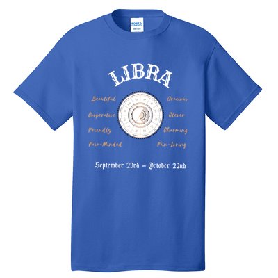 Libra Zodiac Signs September October Gift Tall T-Shirt