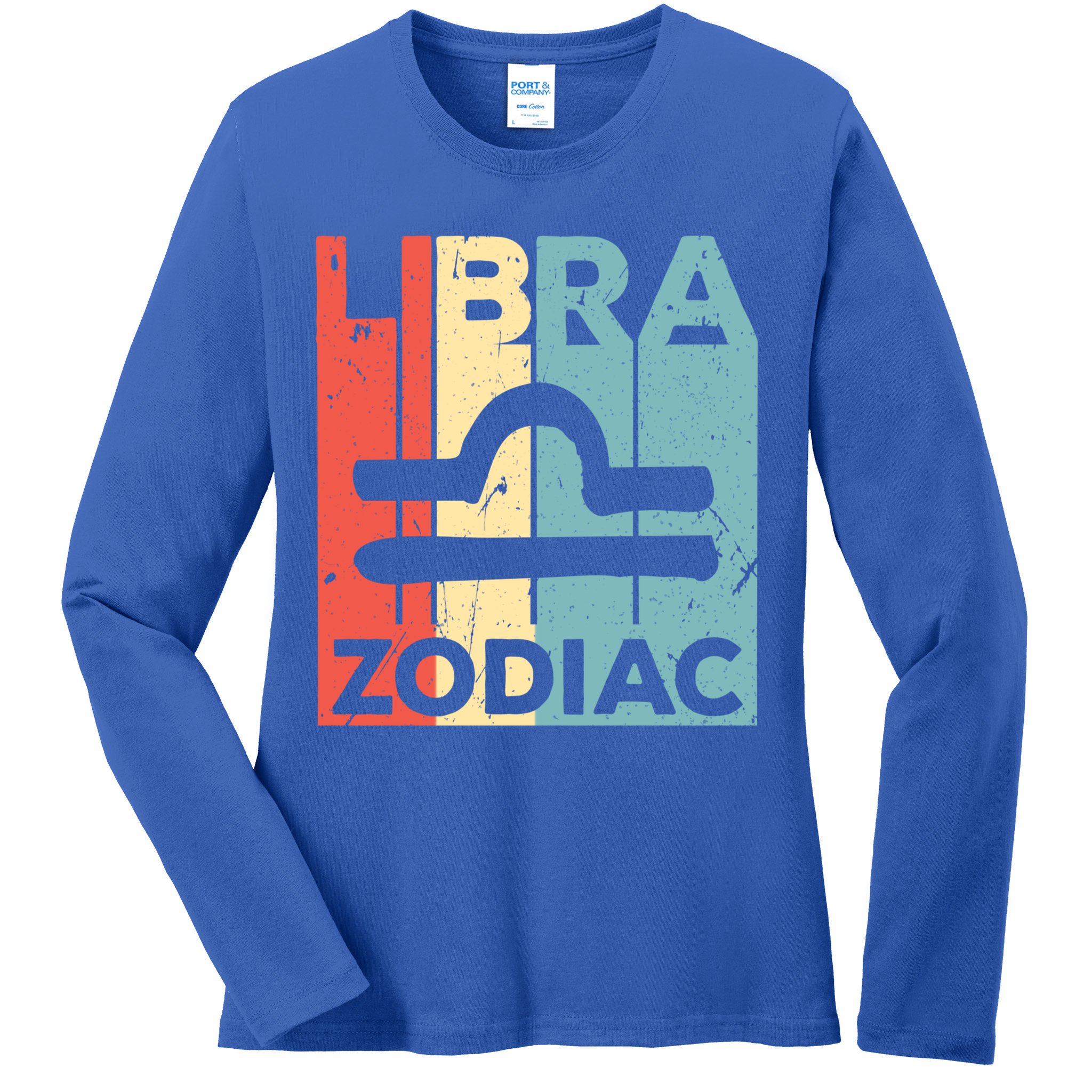 Libra Zodiac Symbol Unisex Gift Ladies Long Sleeve Shirt