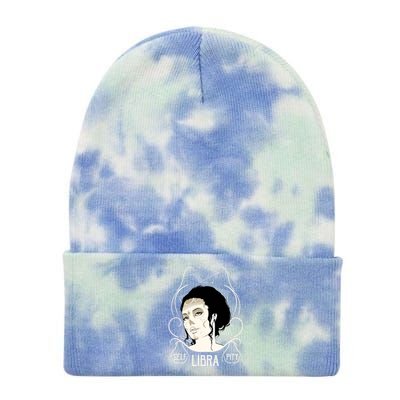 Libra Zodiac Symbol Libra Zodiac Sign Gift Astrology Cool Gift Tie Dye 12in Knit Beanie