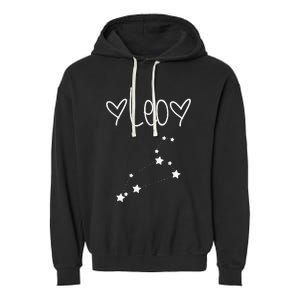 Leo Zodiac Sign Horoscope Astrology July August Birthday Garment-Dyed Fleece Hoodie