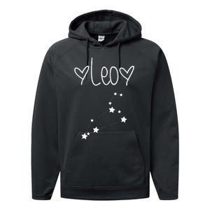 Leo Zodiac Sign Horoscope Astrology July August Birthday Performance Fleece Hoodie