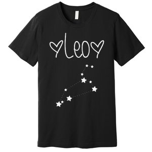 Leo Zodiac Sign Horoscope Astrology July August Birthday Premium T-Shirt