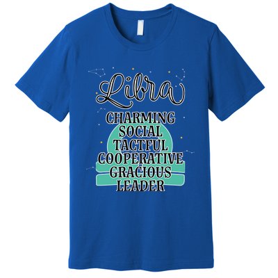 Libra Zodiac Sign January February Birthday Facts Features Gift Premium T-Shirt