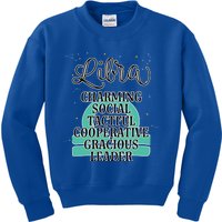 Libra Zodiac Sign January February Birthday Facts Features Gift Kids Sweatshirt