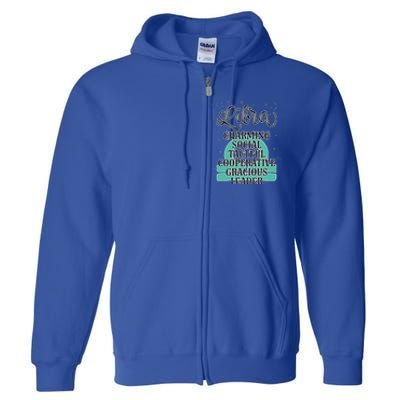 Libra Zodiac Sign January February Birthday Facts Features Gift Full Zip Hoodie