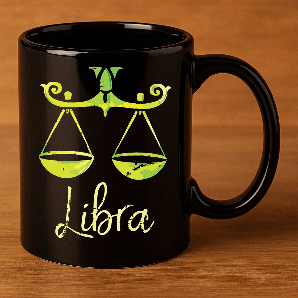 Libra Zodiac Sign 11oz C Handle Ceramic Mug
