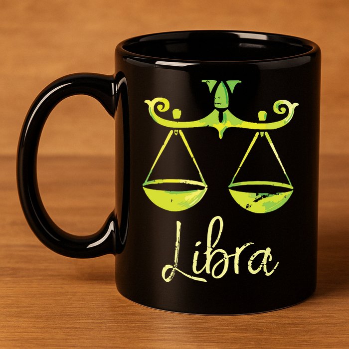 Libra Zodiac Sign 11oz C Handle Ceramic Mug