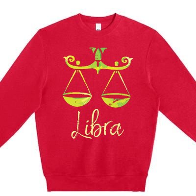 Libra Zodiac Sign Premium Crewneck Sweatshirt