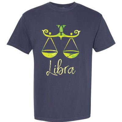 Libra Zodiac Sign Garment-Dyed Heavyweight T-Shirt