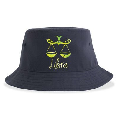 Libra Zodiac Sign Sustainable Bucket Hat