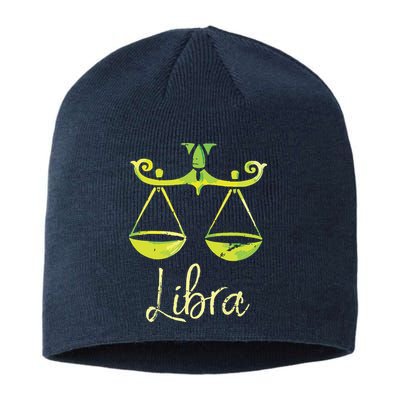 Libra Zodiac Sign Sustainable Beanie