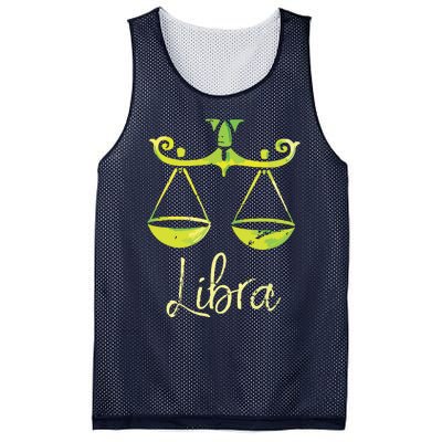 Libra Zodiac Sign Mesh Reversible Basketball Jersey Tank