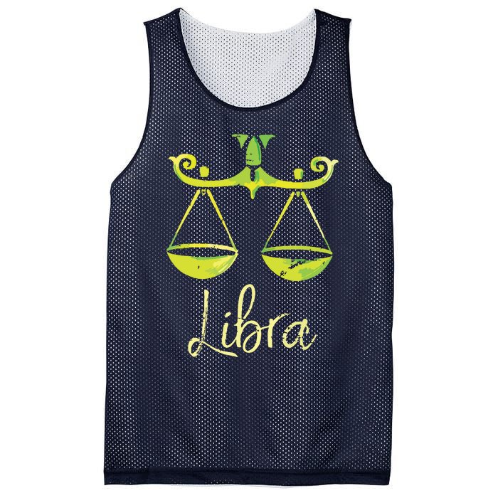 Libra Zodiac Sign Mesh Reversible Basketball Jersey Tank