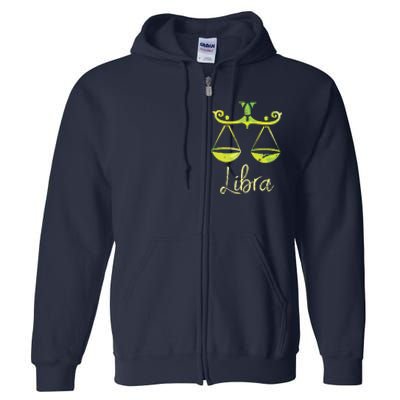 Libra Zodiac Sign Full Zip Hoodie