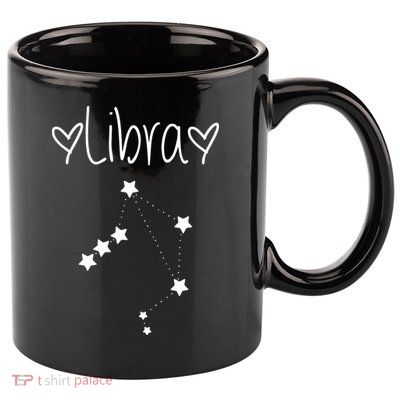 Libra Zodiac Sign Horoscope Stars September October Birthday 11oz C Handle Ceramic Mug