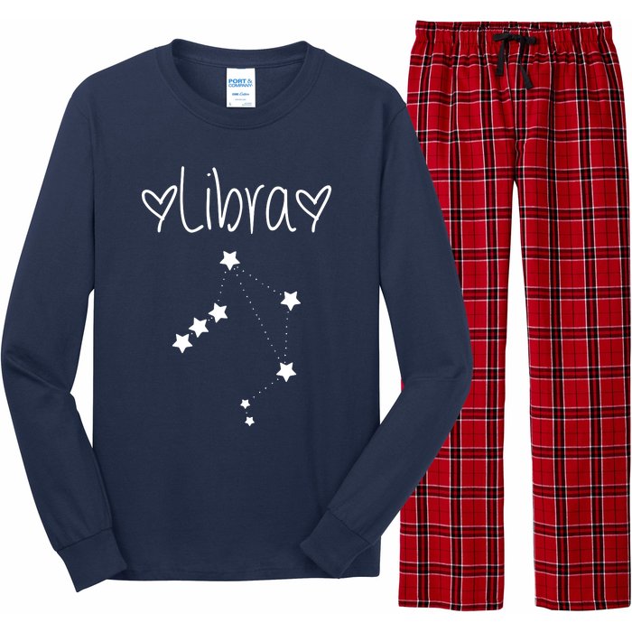 Libra Zodiac Sign Horoscope Stars September October Birthday Long Sleeve Pajama Set