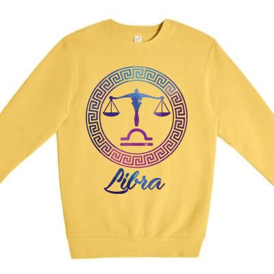 Libra Zodiac Sign Premium Crewneck Sweatshirt