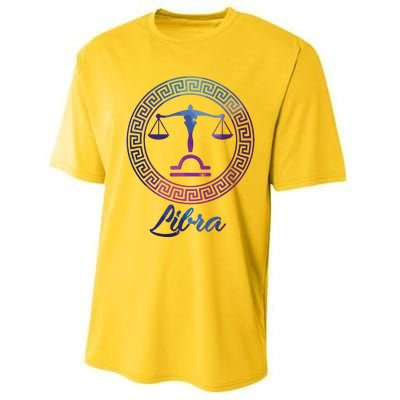 Libra Zodiac Sign Performance Sprint T-Shirt